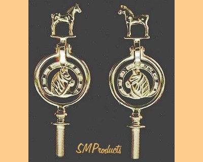 (image for) Swinging Horse Toggle Pair for harness solid brass