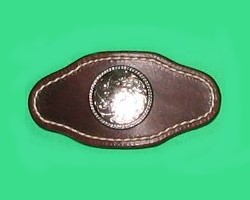 (image for) Leather Hair Clip with Concho